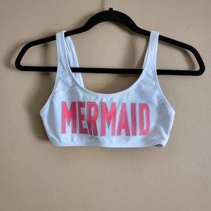 MERMAID White top bathing suit swim suit bikini top